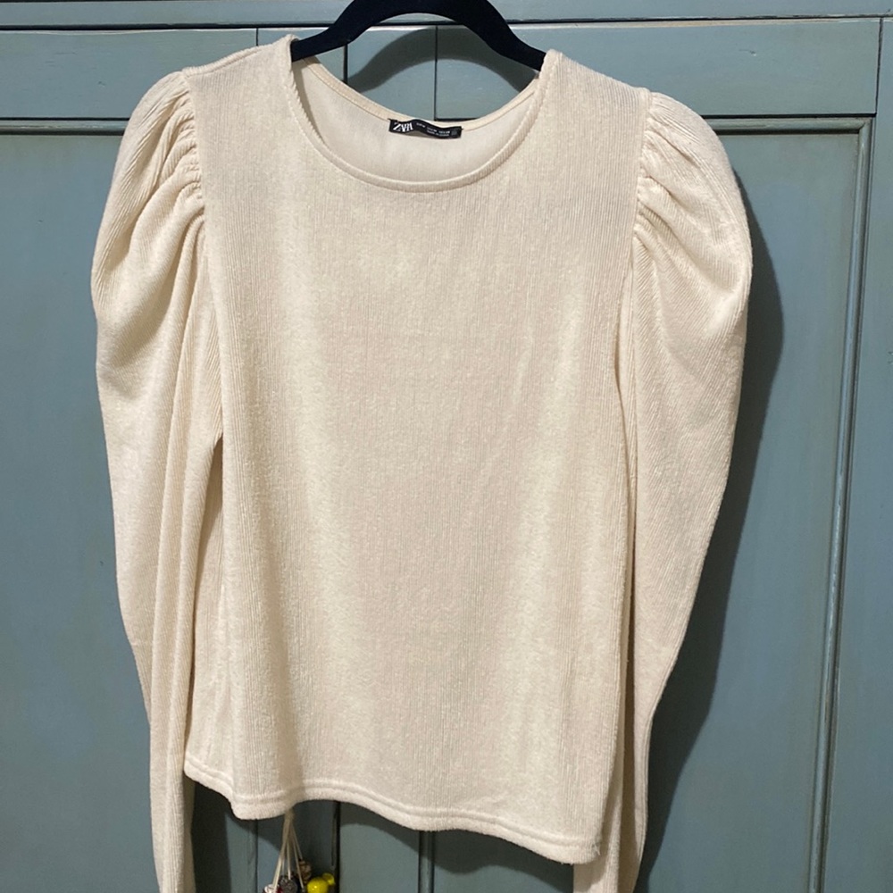 Puff shoulder zara top